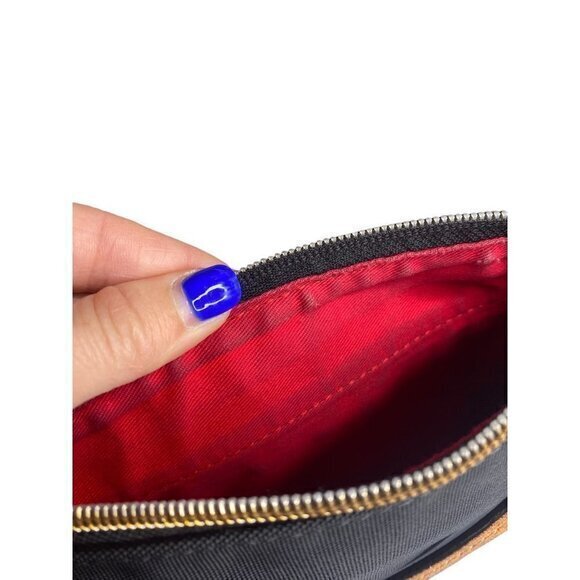 Dooney and Bourke Small Black Crossbody Triple Zip Red Interior - Picture 6 of 8
